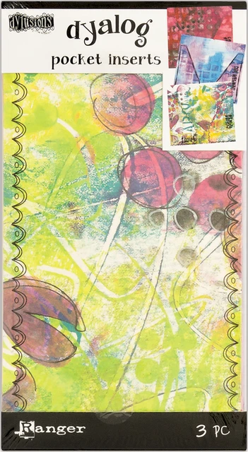 2 Pack Dyan Reaveley's Dylusions Dyalog Printed Pocket Inserts 3/PkDYT60895