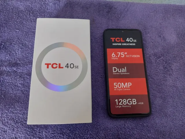 Tcl 40se Smartphone Unlocked IN Dark Grey And Boxed