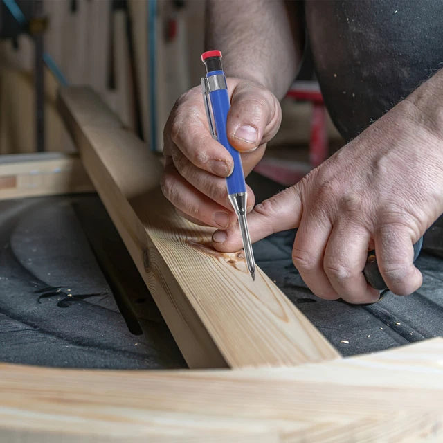 Matita Meccanica Da Falegname Con Temperino - Testa Lunga, Precisione Assicurata