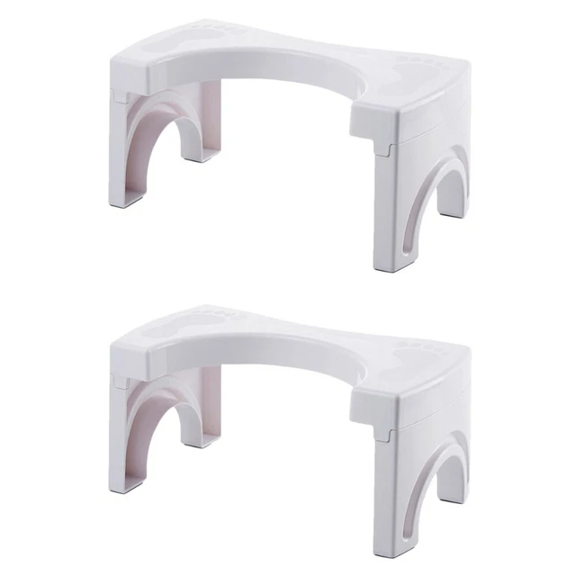 AmazerBath Sgabello da bagno in bambù da 21,5 cm, per adulti, pieghevole, per bagno, sgabello per WC con striscia antiscivolo, nessun montaggio richiesto, colore legno scuro