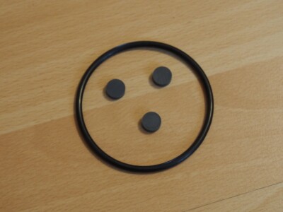 3 Pucks 1 o-ring per NAB Adattatore Studer REVOX BASF AKAI PIONEER TASCAM TEAC 