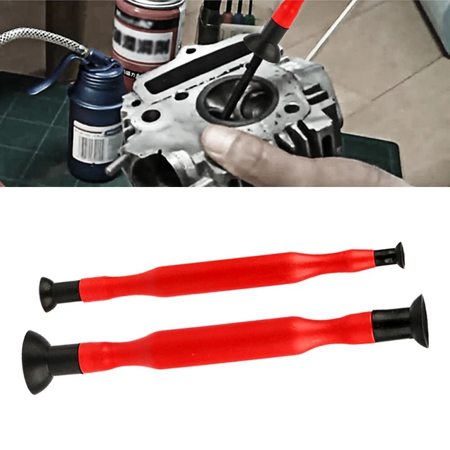Set Di 2 Bastoncini Per Lappatura Valvole Con Ventose – Utensile Per Rettifica Motore, Manico In Plastica E Gomma