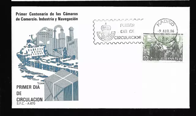 Fdc Año 1986 Jura De La Reina María Cristina Edifil 2845 En Sobre Primer Día