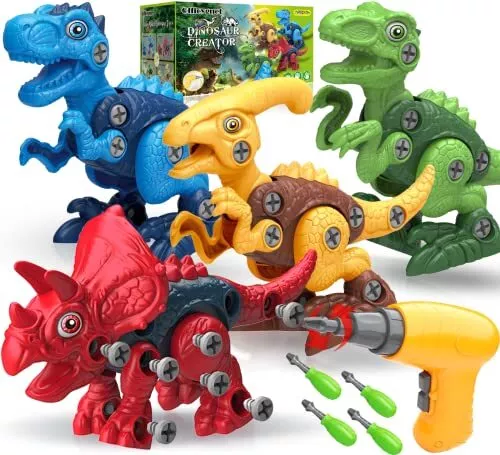 Dinosaur Take Apart Toys Boys Ages 3 7 STEM Educational Toys with Electric Drill