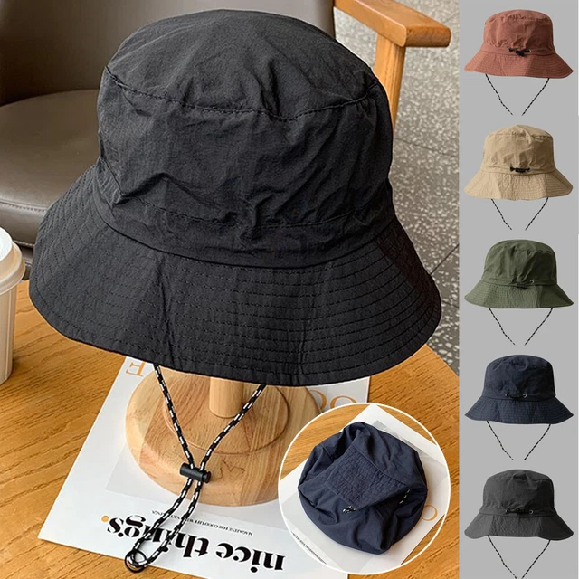 1 pièce Chapeau seau unisexe en denim lavé bleu couleur unie de style 1 pièce Chapeau seau unisexe en denim lavé bleu couleur unie de style