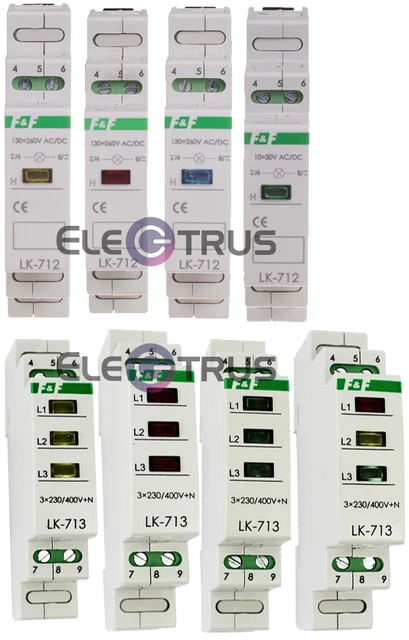 Phasenkontrolle 3x230V N Leuchtmelder LK-713K Grün Produktbild-Vorschau 4