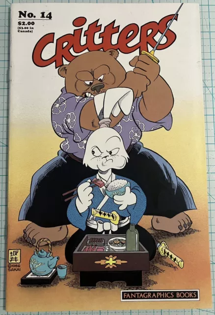Critters #14 High Grade NM Stan Sakai Usagi Yojimbo Cover 1987 Fantagraphics