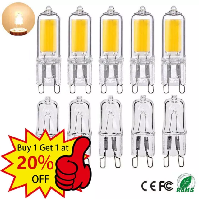 2/10x G9 Halogen Light Bulbs 25W 40W 60W 28W Warm white LED Bulb ECO High Power