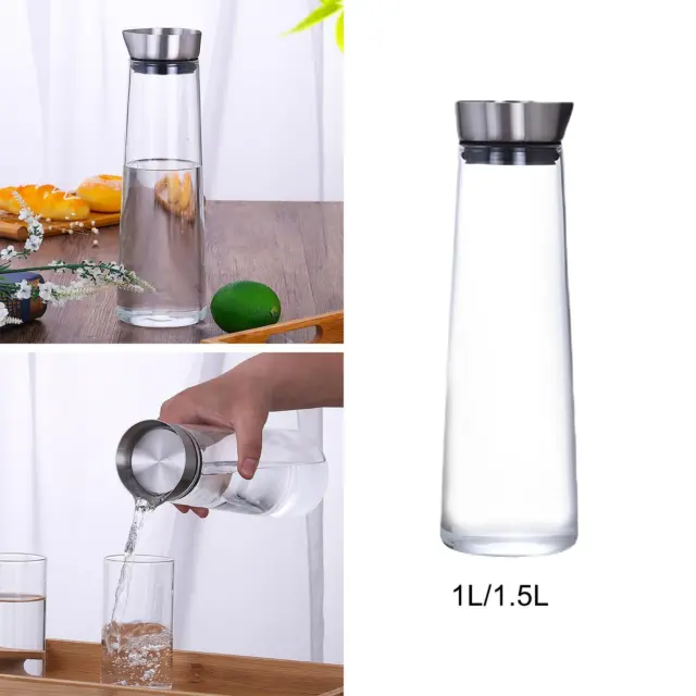 Cold Water Jug Beverage Pitcher Juice Milk Cold Carafe Glass Pitcher for