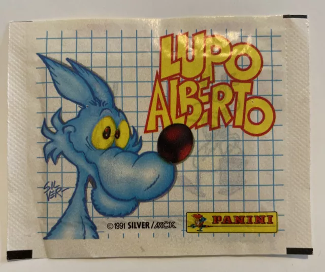 Original pochette bustina packet figurine panini Lupo Alberto 1991 Silver Mck