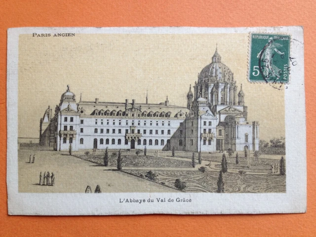 cpa engraving drawing litho 75 - PARIS L'ABBEY du VAL de GRACE Engraving Drawing