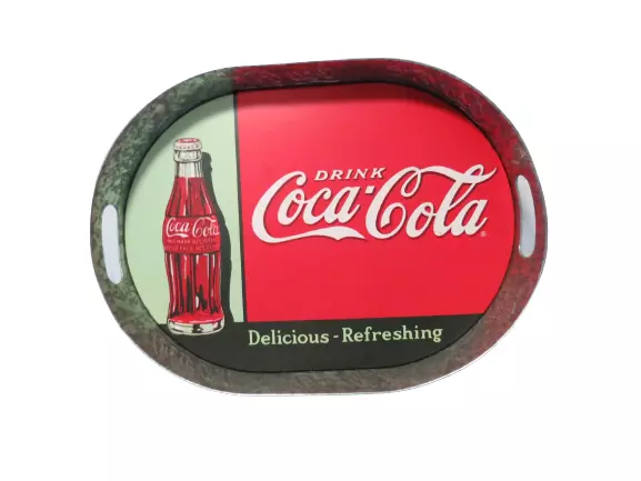 Coca Cola Tin Party Serving Tray 16"L x 12"W x 2"Deep Inside