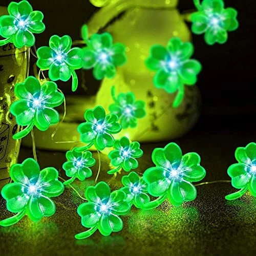 [ Timer ] Shamrocks Lights St. Patrick's Day Decorations St. Patrick's Lights