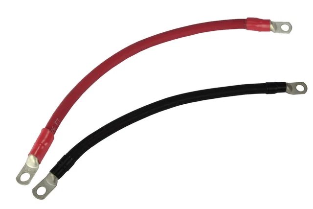 2 ft 4 Gauge AWG Heavy Duty Welding Battery Copper Cable Wire - Solar Marine Car