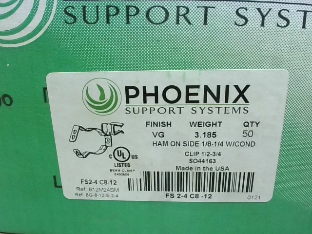 PHOENIX FS2-4 C8-12 Conduite Pour Beam Fixation (50 Pièces) 1.3cm - Usine Scellé
