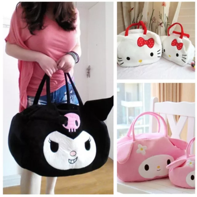 HelloKitty Kuromi fuzzy Shoulder Bag Satchel Mummy Bag Shopping Shoulder Bag