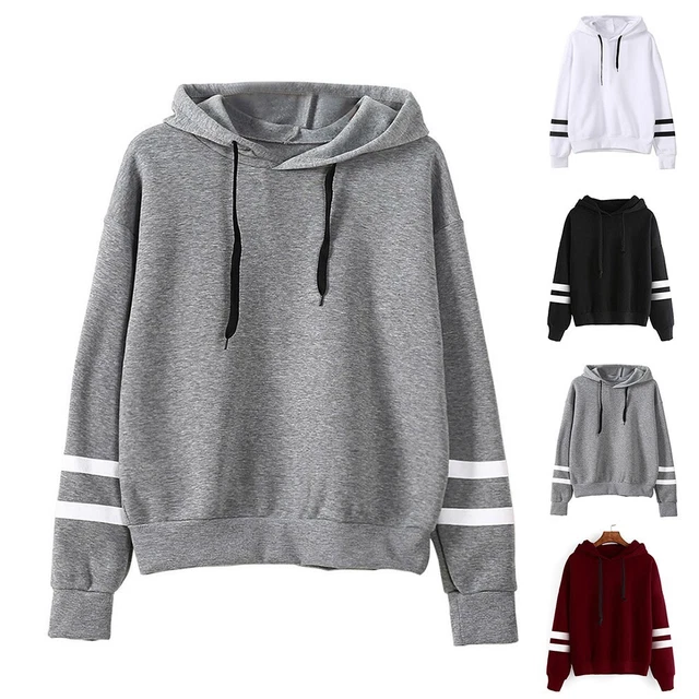 Donna Felpe con Cappuccio Sciolto Pullover Regular Simplicity Top Maglia Casual,