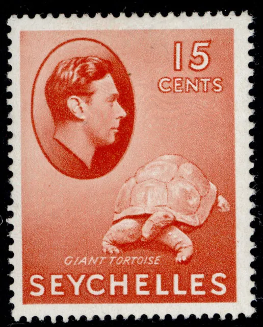 SEYCHELLES GVI SG139ab, 15c brown-red, LH MINT. Cat £11.