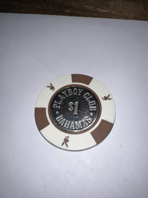 $1 Playboy Club Casino Poker Chip Bahamas Caribbean Gambling Token