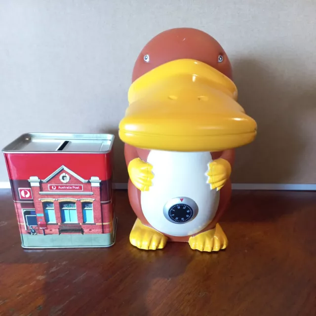 😇 2 Money Boxes Commonwealth bank And Australia Post Platypus post office bulk