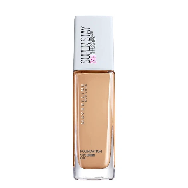 Maybelline New York Full Coverage Liquid Foundation Golden 312 For Girl 30ml