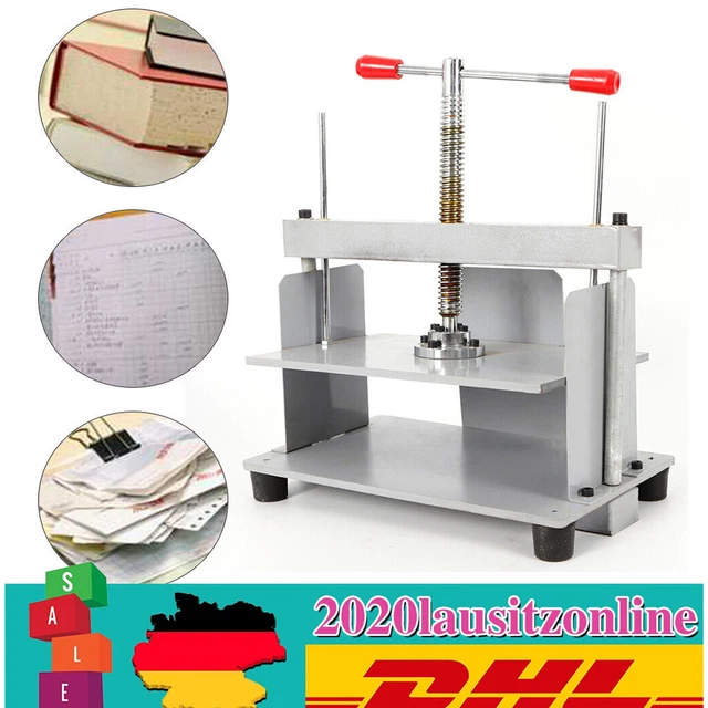 Flachdrücken Maschine Buchbinder Buchbinderpresse für Papier A4 + BalanceLeiste