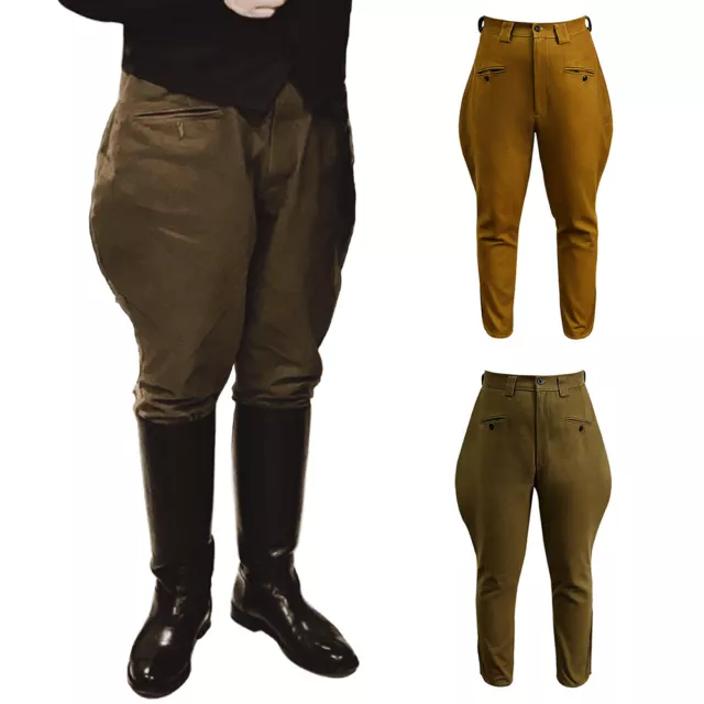 Hommes Pantalon Chino Kakis Équitation Pantalon Baggy Conique Desseré Gingembre