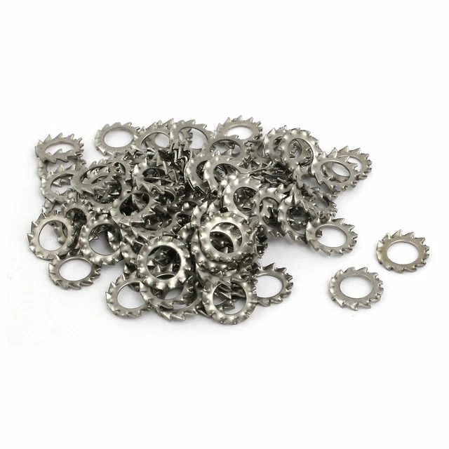 6mm Int. Dia acier inox 304 Ext. Rondelle Serrage Gris Argent 100pc