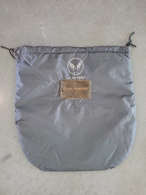 Vintage USAF Helmet Bag Canvas Specialty Co Named Pilot Lt/Col US 50s 60s Vintage USAF Helmet Bag Canvas Specialty Co Named Pilot Lt/Col US 50s 60s