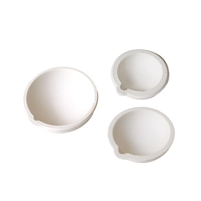 Quartz Crucible Refining Bowl Dishes Pot Casting Torch Melt for Platinum