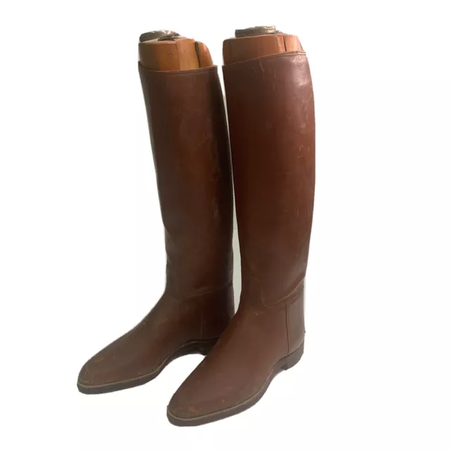 Vintage Florsheim window Store Display Riding Boots with Tree Form stretcher 30s