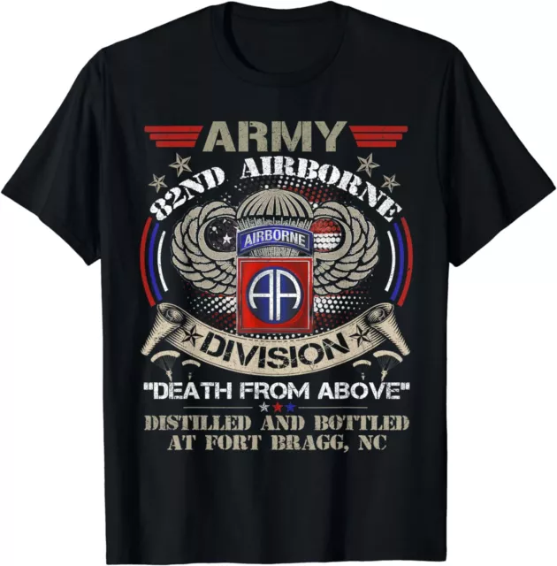 NEW LIMITED US Army 82nd Airborne Division From Above Veterans Day T-Shirt S-3XL