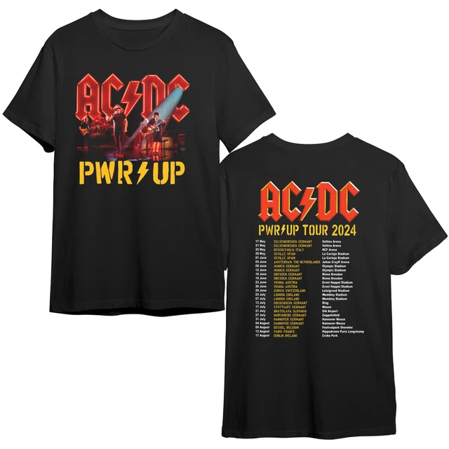 2024 ACDC UP World Tour TShirt, Rock Band ACDC Graphic Shirt, ACDC Band