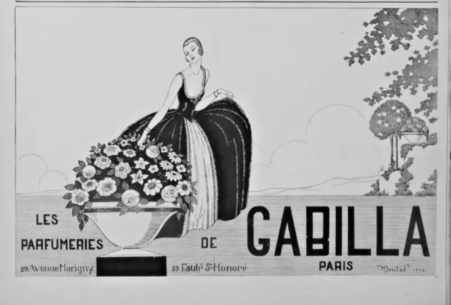 1926 Les Perfumerie De Gabilla Paris Press Advertisement