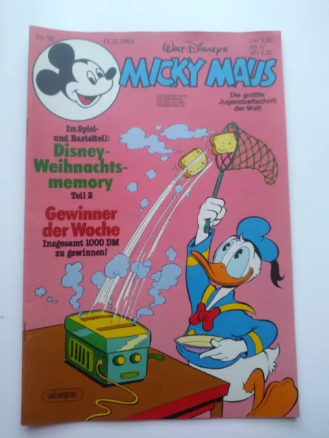 Micky Maus von 1983 Nr. 50 mit Schnipp + Beilage