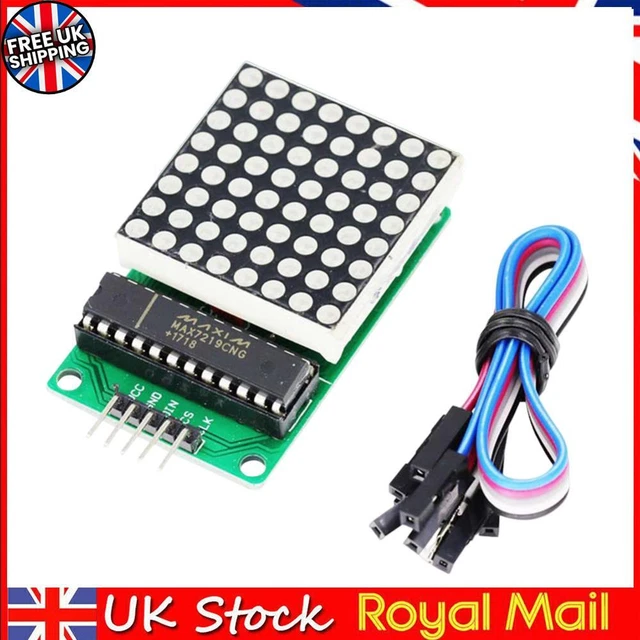 MAX7219 MICROCONTROLLER MODULE with Input Output Interface 8x8 Dot ...