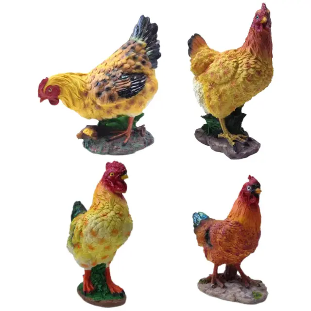 Artificial Hen Resin Statue Decoration Chicken for Garden Home Backyard