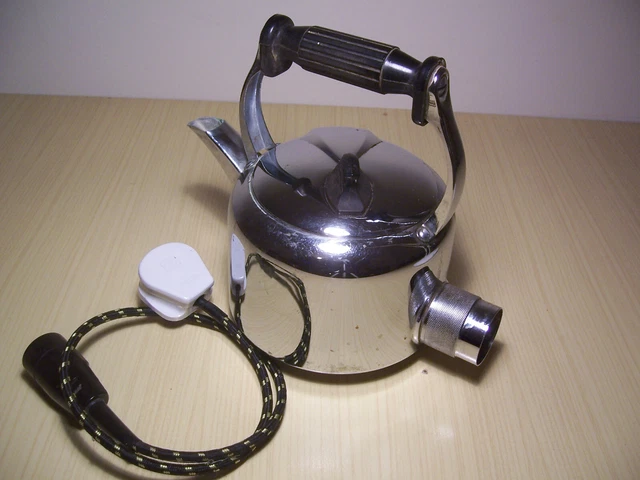 Vintage 1950s Swan Chrome Electric Kettle