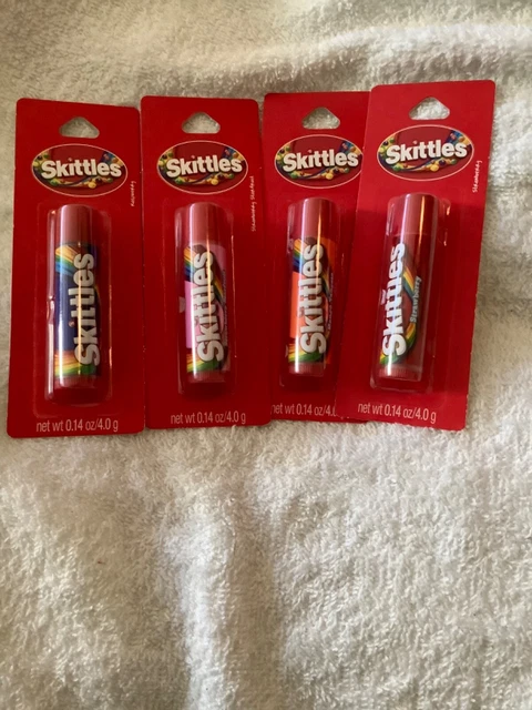 Skittles Lip Smacker Lip Balm 4 Flavors Factory Sealed See Description Z