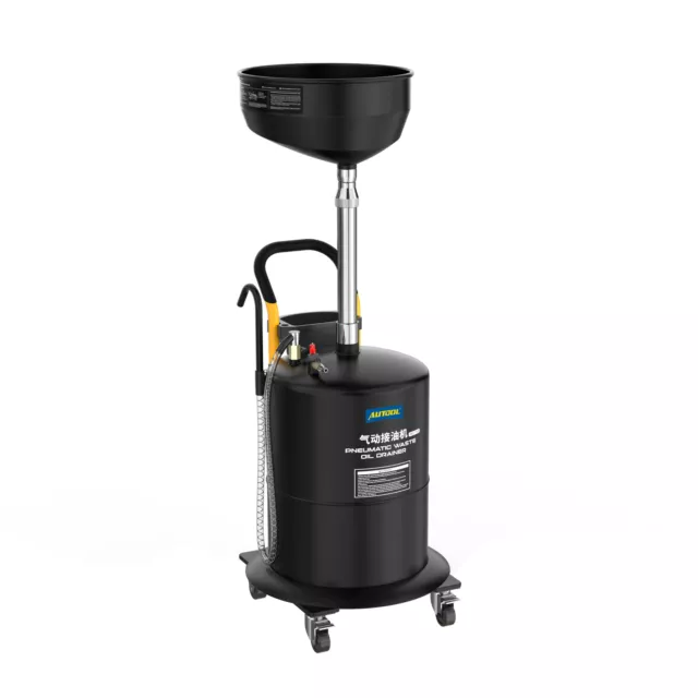 18.5 Gallon Waste Oil Drain Change Tank Oil Drain Container Air Operated Drainer