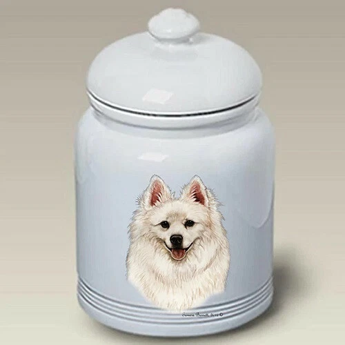 American Eskimo Ceramic Treat Jar TB 34126