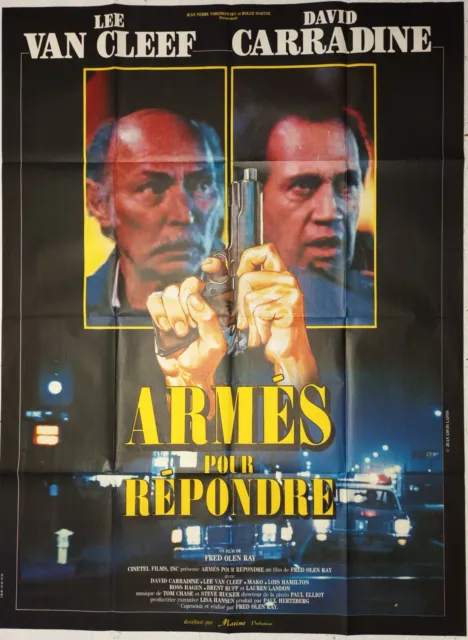 Affiche cinéma ARMES POUR REPONDRE Lee Van Cleef David Carradine - 120 x 160 cm