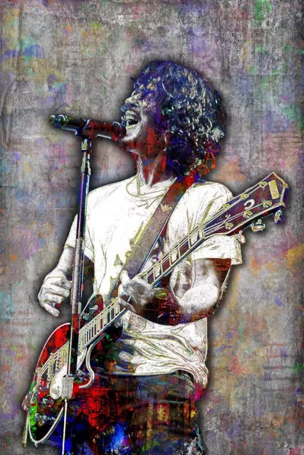 Chris Cornell Memorial Poster, Chris Cornell Pop Art Memorial 16x20in Free Ship