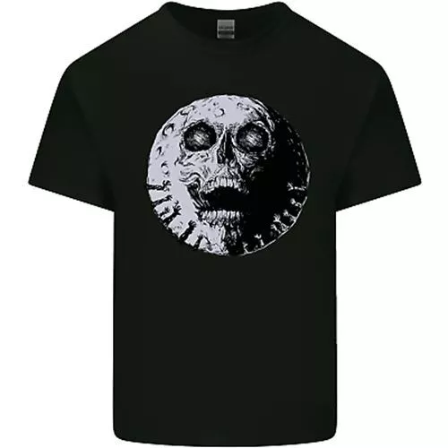Skull Moon Gothic Halloween Zombie Biker Mens Cotton T-Shirt Tee Top