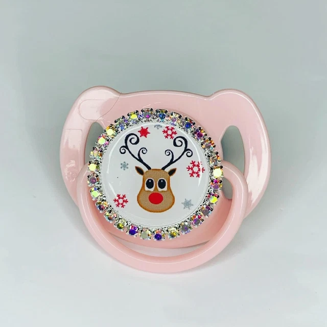 Navidad Mi primer bebé ficticio clip chupete rosa azul baby shower regalo niñas niños