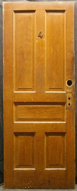 3 available 30"x79" Antique Vintage Old SOLID Wood Wooden Interior Doors 5 Panel