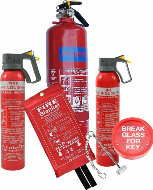 POWDER FIRE EXTINGUISHER 600G 950G 1Kg Emergency Blanket Home Work Taxi