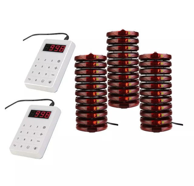 TD158 Restaurant 30 Coasters Pagers Wireless Paging Queuing Calling System Cafe