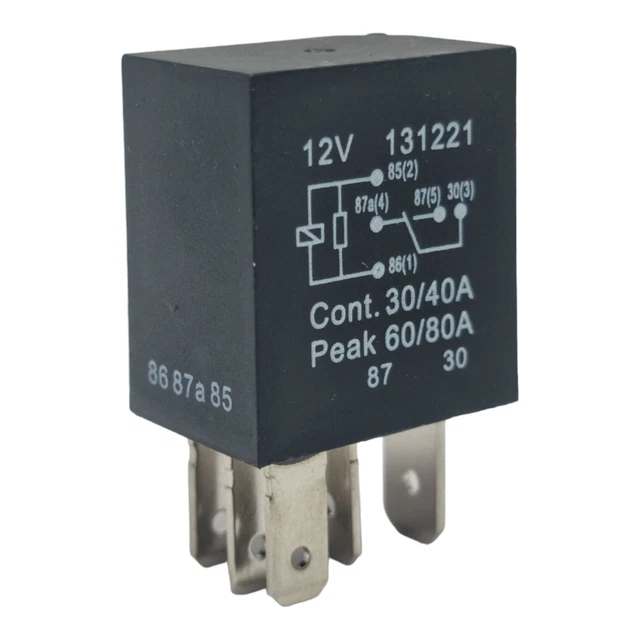 MICRO RELAY 5 PIN 12v 40a + Resistor Changover Mini 40 amp CAR VAN