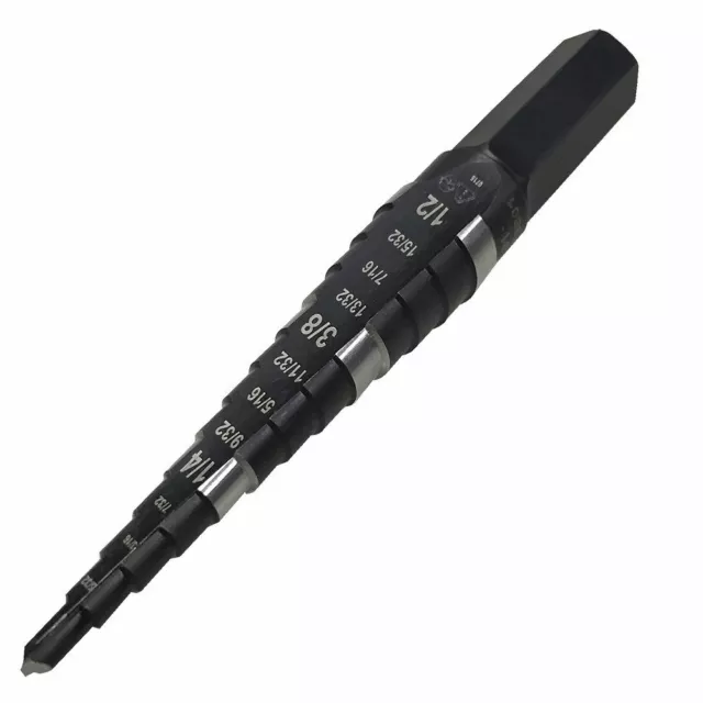 Klein Tools KTSB01 Step Drill Bit Double-Fluted #1, 1/8 to 1/2-Inch 2